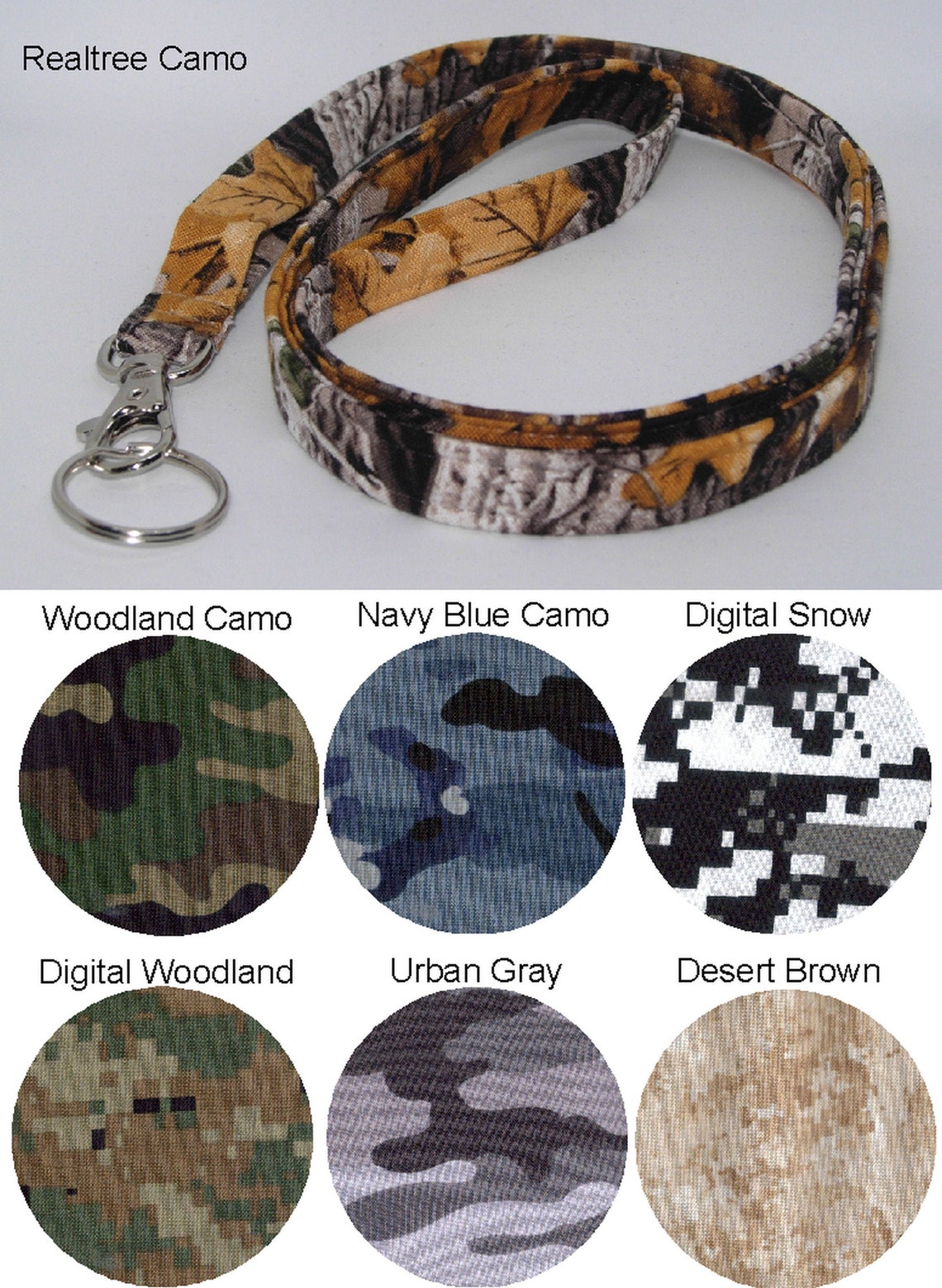 Camo Lanyard Lanyard for Men Camo Key Fob Urban Gray Etsy