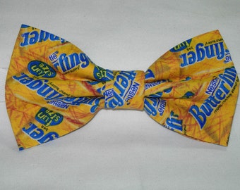 Butterfinger Bow Tie | Chocolate Candy Bar bow tie | Bow ties for Men | Boys Bow tie | Girls Hair Bow | Yellow & Blue Bow tie