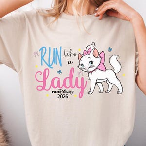 Aristocats Run Like a Lady Marie Run Disney Shirt, Wine and Dine Marathon, T-Shirt, Tank or Sweatshirt