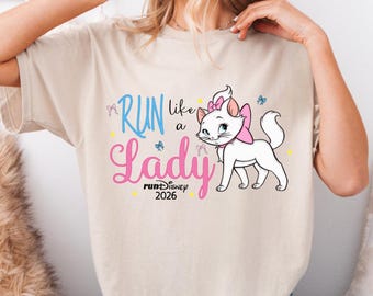 Aristocats Run Like a Lady Marie Run Disney Shirt, Wine and Dine Marathon, T-Shirt, Tank or Sweatshirt