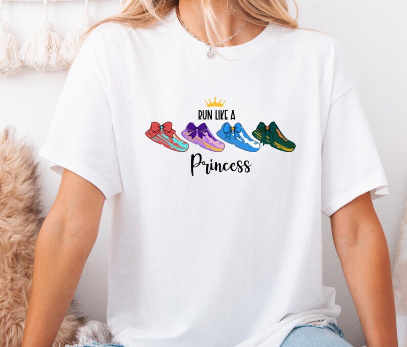 Run Like a Princess Disney PNG, Running Shirt Design (Digital Download) image 4