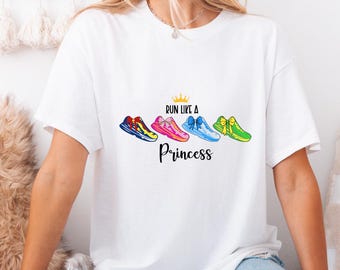 Corre como una princesa Disney PNG, diseño de camiseta para correr (descarga digital)