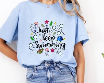 Just Keep Swimming Shirt PNG, Finding Nemo Disney (Digital Download)