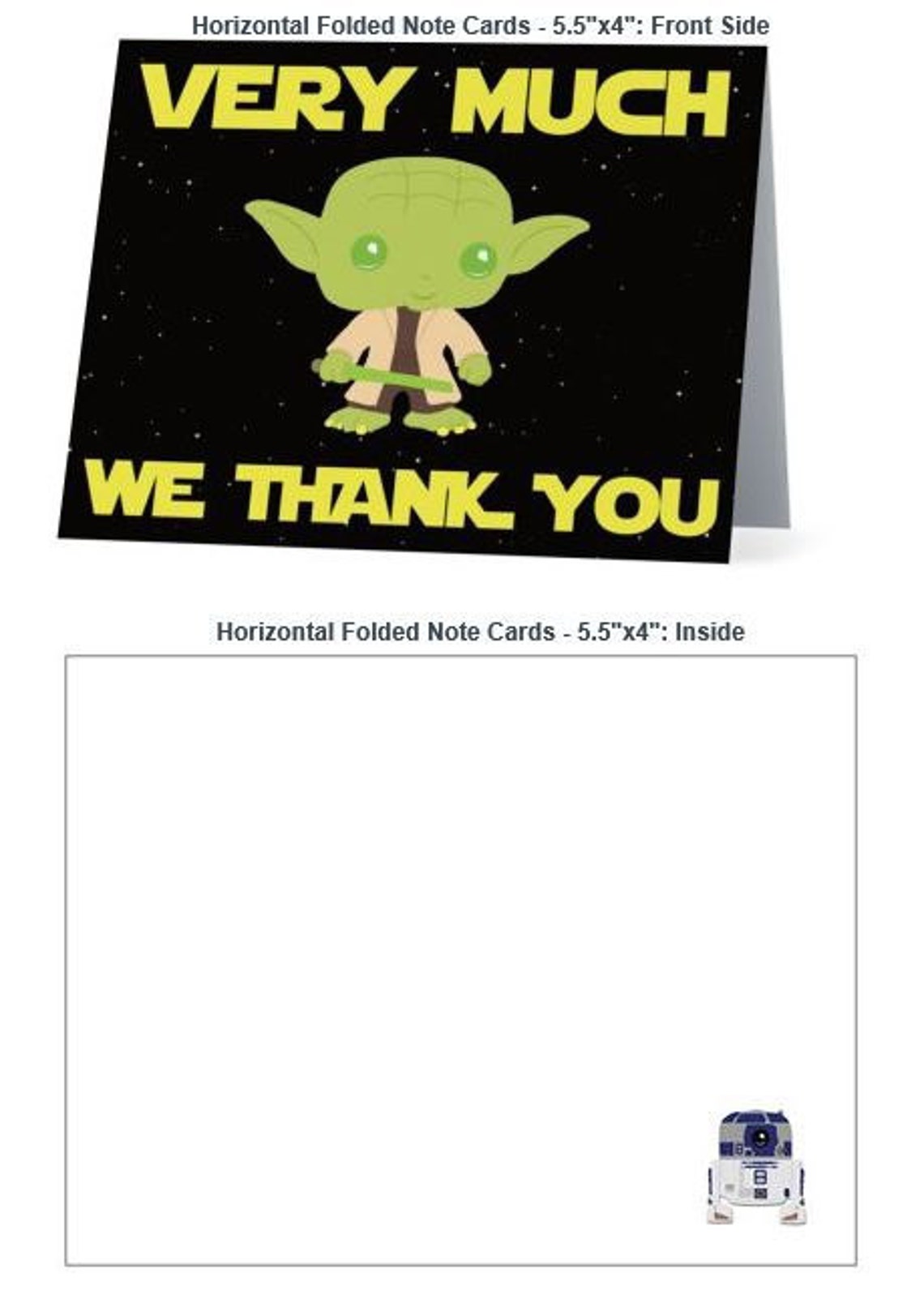Star Wars Thank You Notes pack of 10 - Etsy