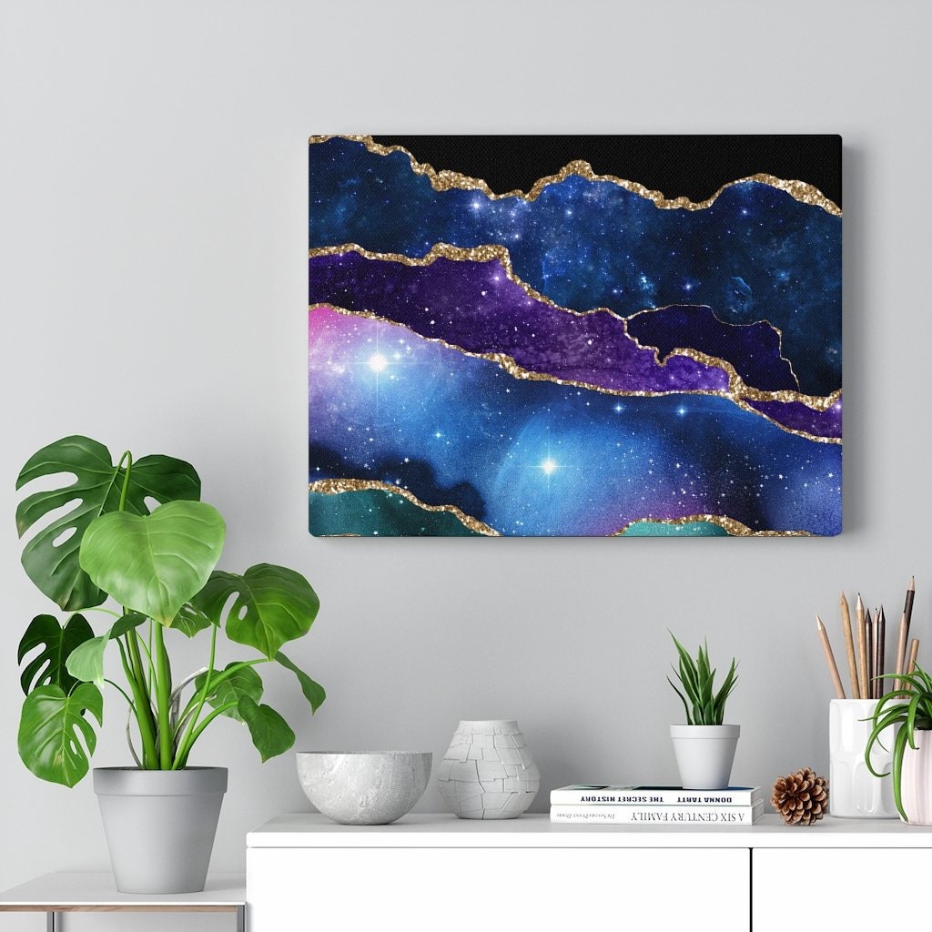 Galaxy Wall Art Wall Decor Apartment Decor Bedroom Wall Etsy