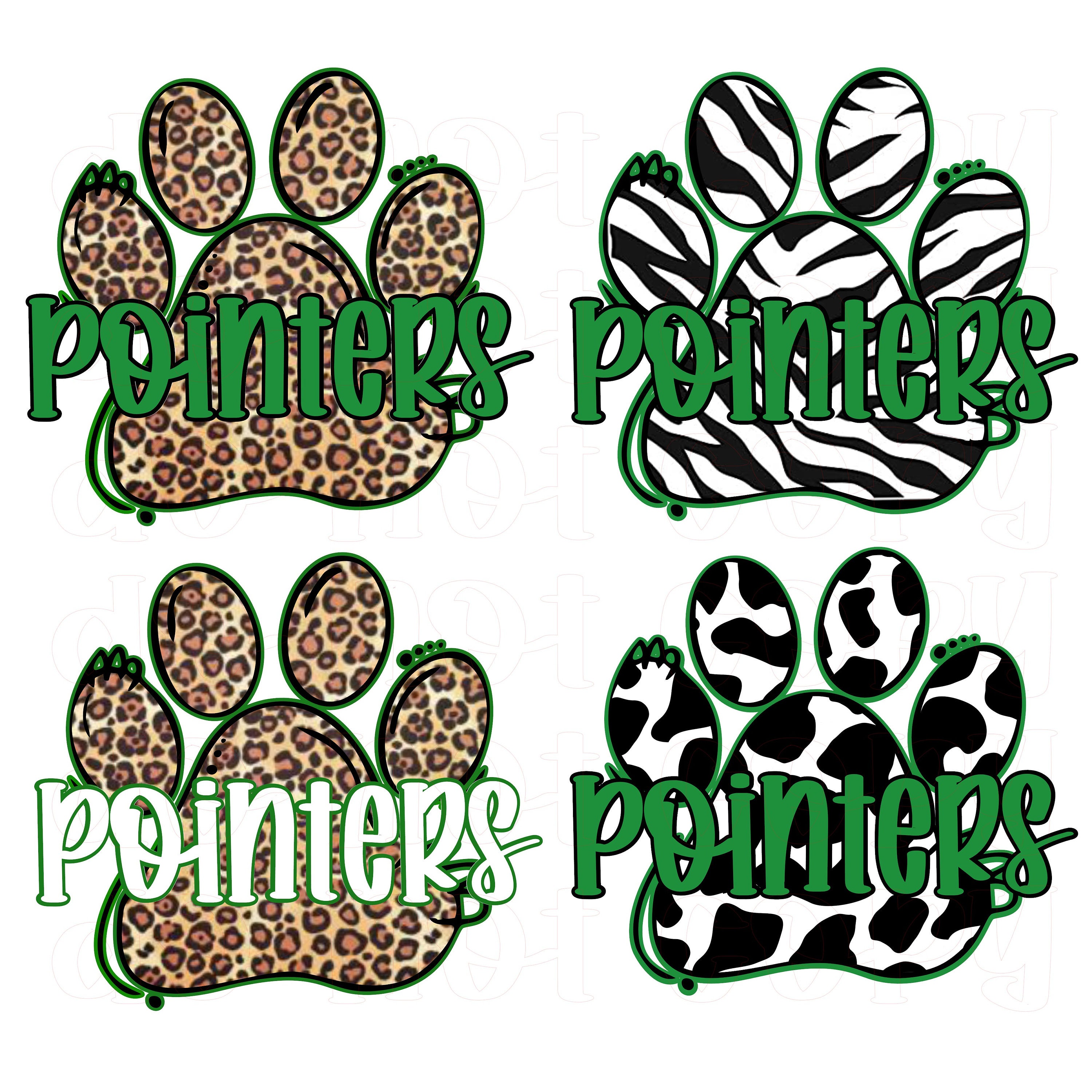 Van Buren Pointers Pawprint Png Bundle Etsy