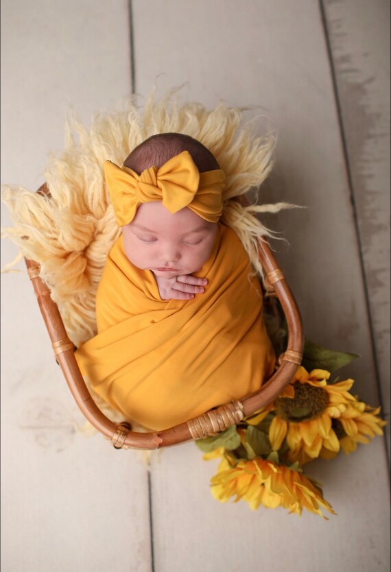 mustard yellow swaddle