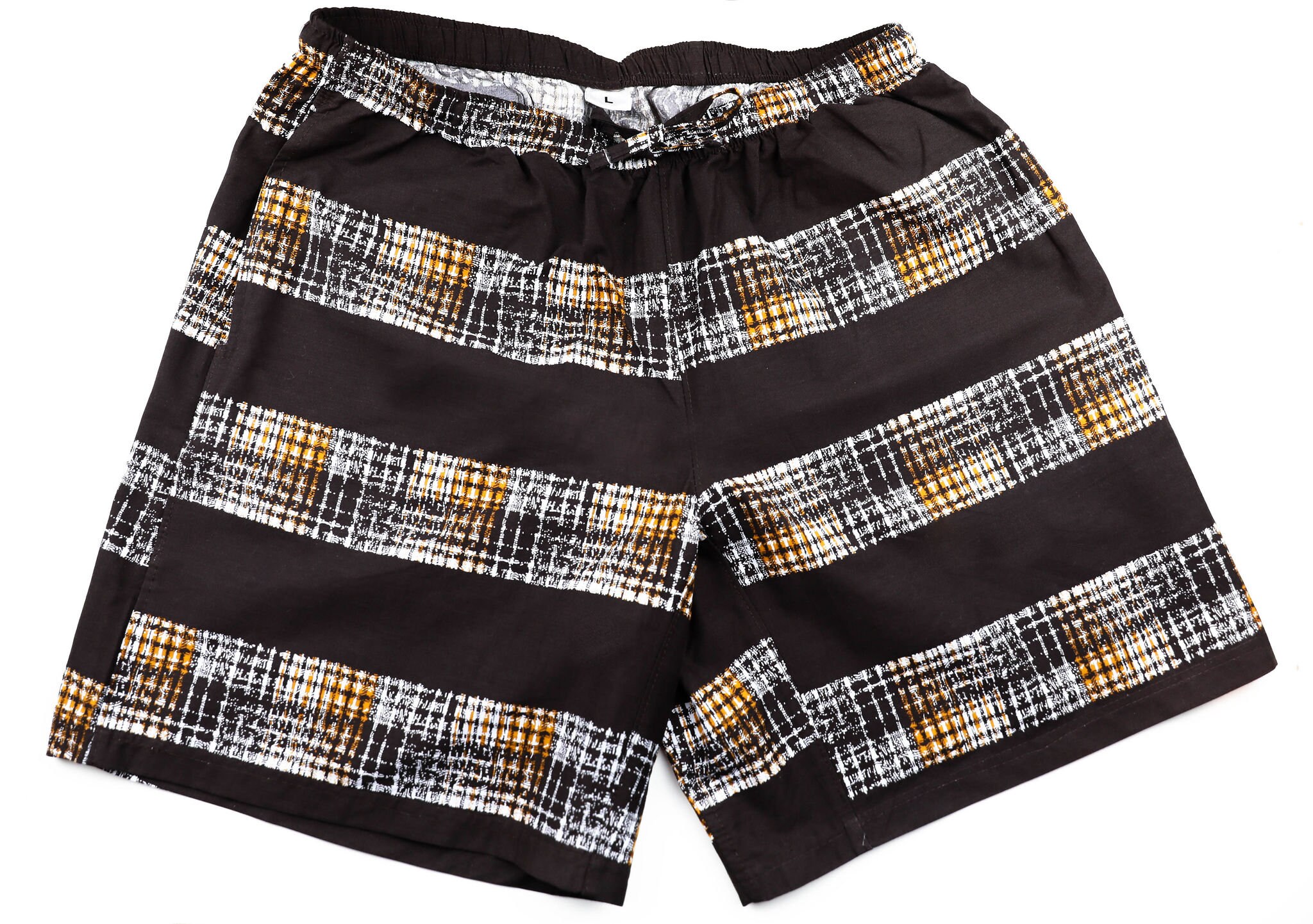 Khushi Men's Shorts Brown Stripes 