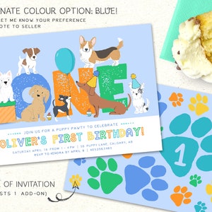 Printable Puppy Birthday Invitation, Puppy Party Invitation, Girl Puppy ...