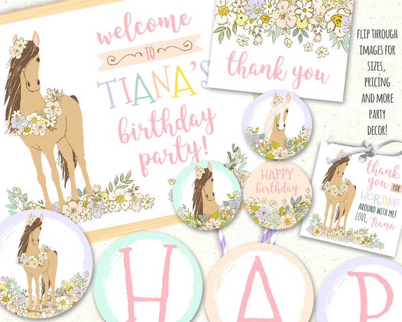 Pony Party Printables Pony Party Decorations Horse Party - Etsy