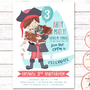 Pirate Invitation, Pirate Birthday Invitations, Pirate Invitations, Pirate Party Invitation, Pirate Birthday Invitation, Nautical Invitation