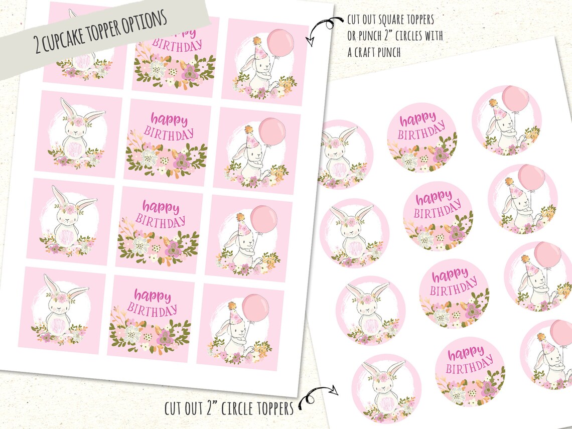 Printable Bunny Birthday Invitation Bunny Birthday Invite | Etsy