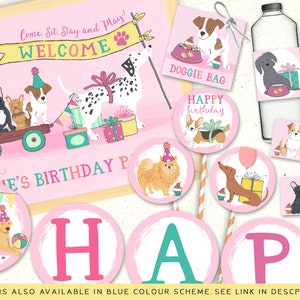 Puppy Party Printables, Puppy Party Decorations, Puppy Invitation, Puppy Birthday Party Decor ...