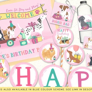 Puppy Party Printables, Puppy Party Decorations, Puppy Invitation, Puppy Birthday Party Decor, Dog Party Decor, Puppy Adoption Party Banner