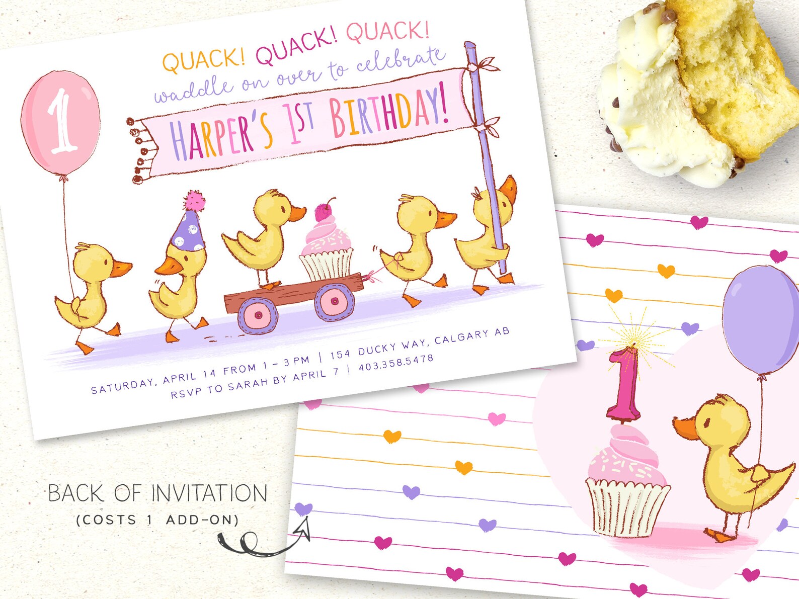 Ducky Printable Invitation Duck Invitation First Birthday Etsy