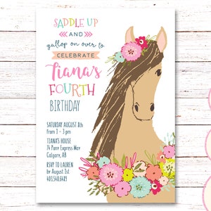 Pony Birthday Invitation, Pony Invitation, Horse Invitation, Horse Birthday Invitation, Pony Birthday Decorations, Pony Party Decorations