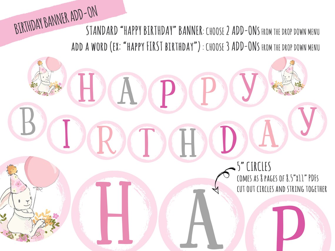 Printable Bunny Birthday Invitation Bunny Birthday Invite | Etsy