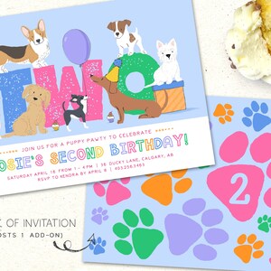 Printable Puppy Birthday Invitation, Puppy Party Invitation, Girl Puppy ...