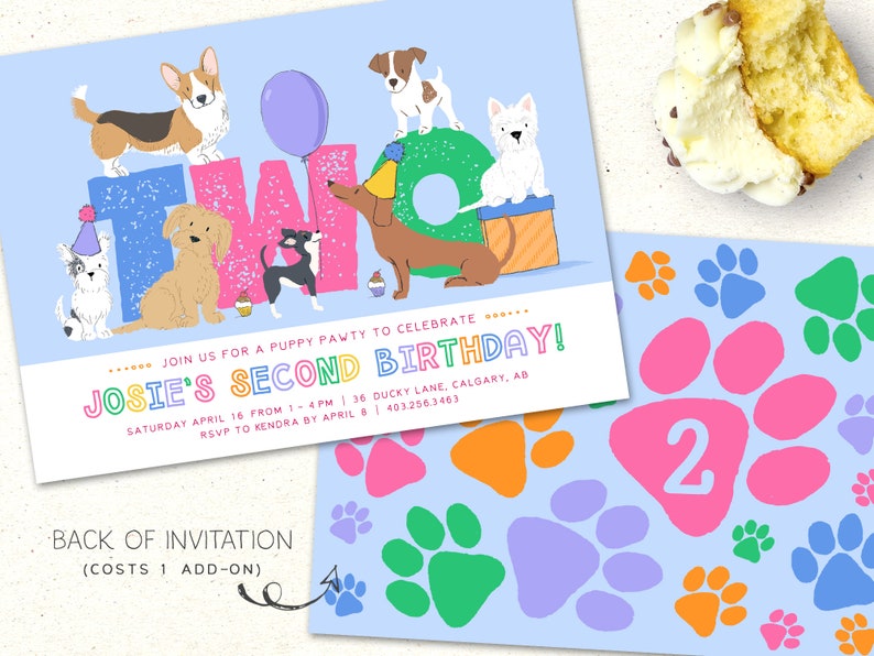 Printable Puppy Birthday Invitation Puppy Party Invitation - Etsy
