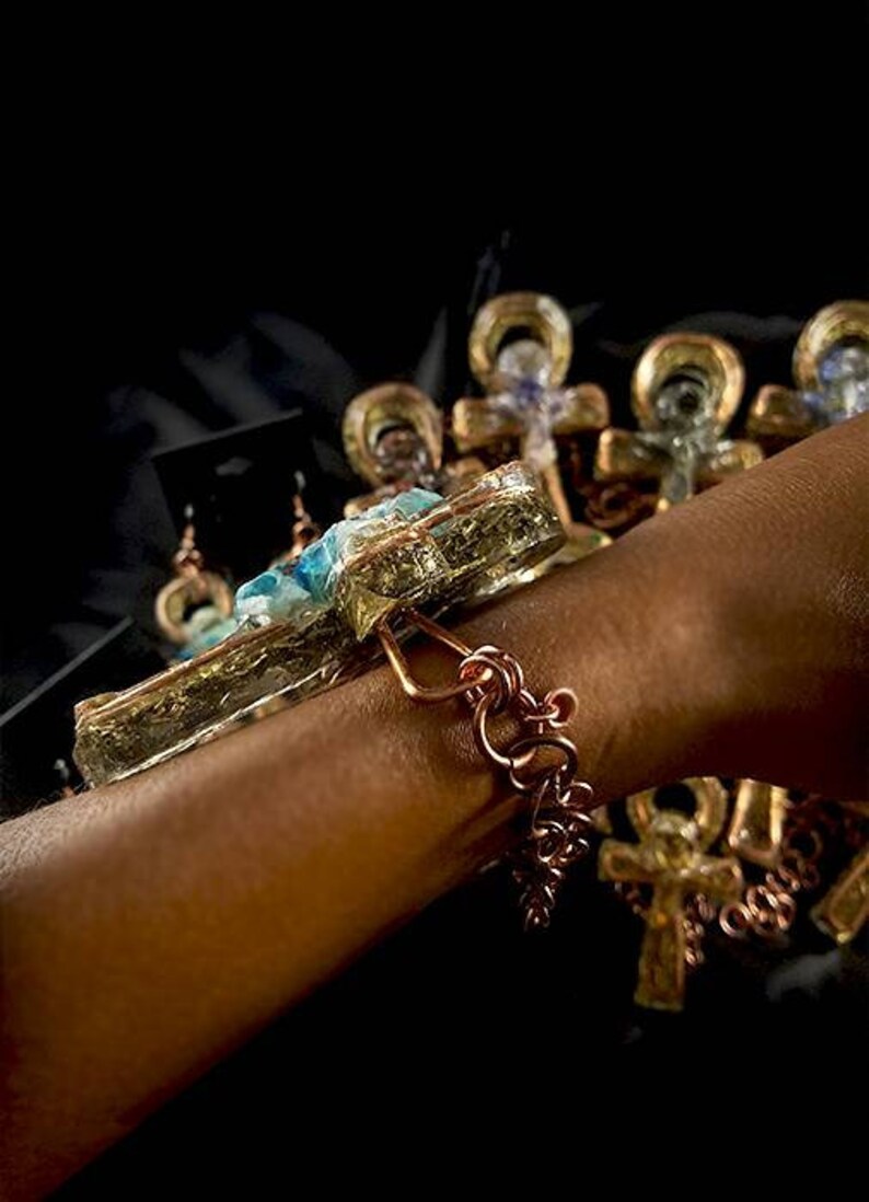 CUSTOM Order for Carlostucker171 2 x orgone Ankh bracelets and 2 x orgone Ankh rings