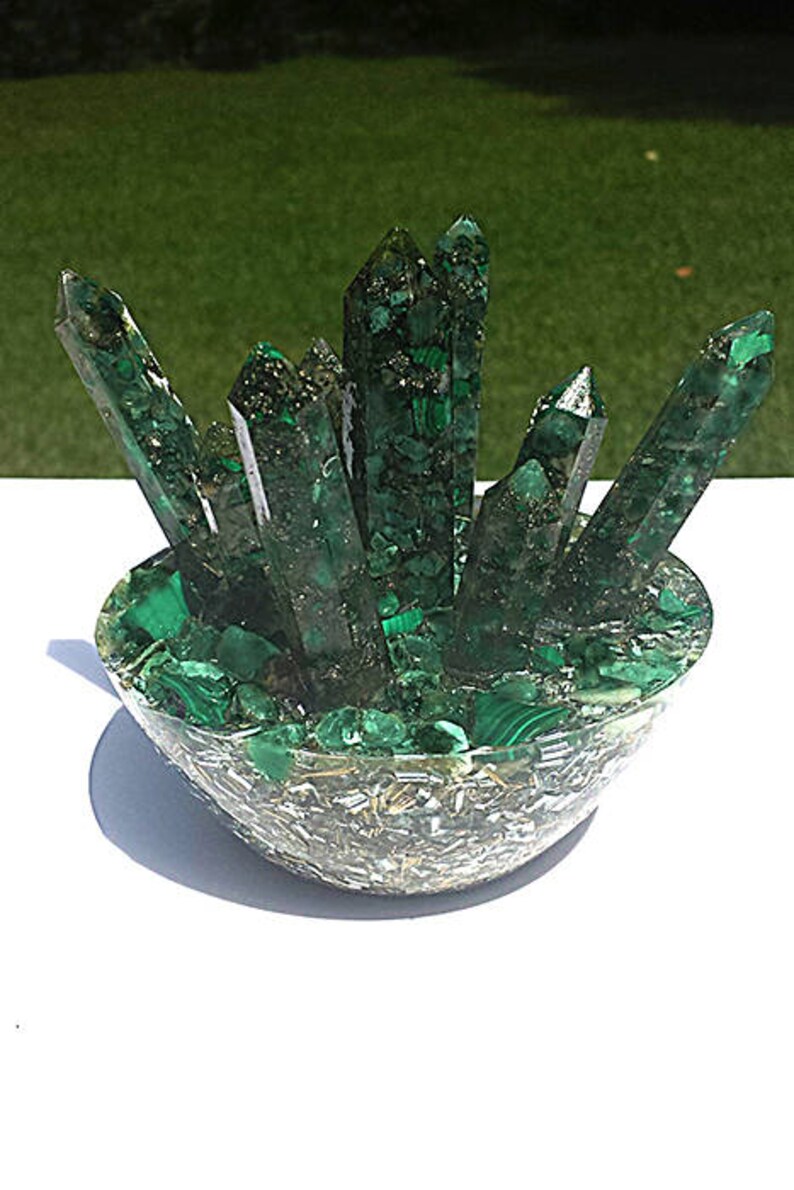 CUSTOM ORDER Orgone Crystal Bowls create Etsy
