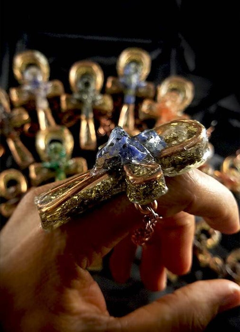 CUSTOM Order for Carlostucker171 2 x orgone Ankh bracelets and 2 x orgone Ankh rings