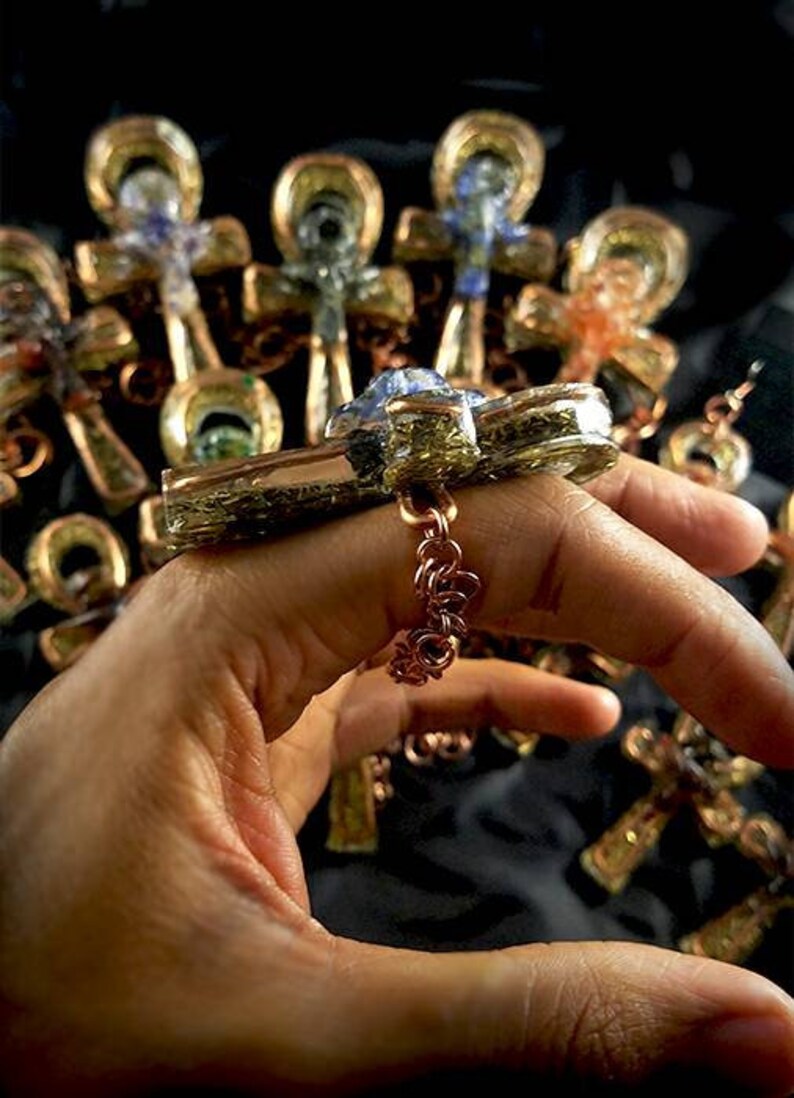 CUSTOM Order for Carlostucker171 2 x orgone Ankh bracelets and 2 x orgone Ankh rings