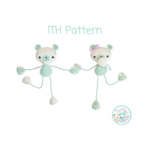 Download Ith Floppez Teddy Bear Toy Stuffie Softie Pattern Machine Etsy