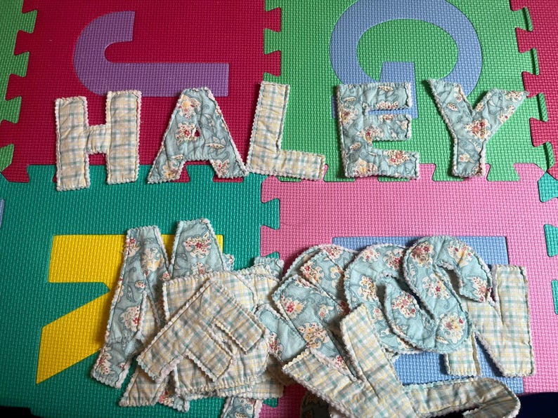 Soft Fabric Alphabet Letters – Handmade A–Z Set | Baby Sensory Toy ...
