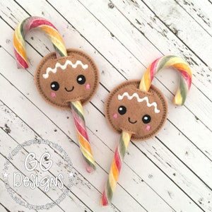 Gingerbread Candy Cane Slider in the hoop machine embroidery design