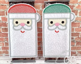 Santa Chocolate Bar Slider in the hoop machine embroidery design