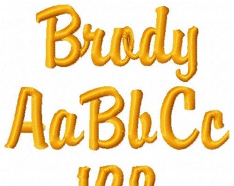Brody embroidery font embroidery design