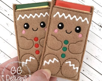 Gingerbread Chocolate Sleeve in the hoop machine embroidery design