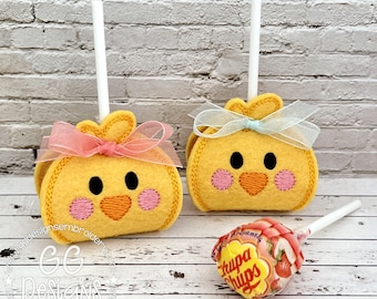 Chicken Lollipop Wrap in the hoop machine embroidery design