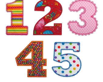 Chubby Wubby Appliqué Numbers machine embroidery design
