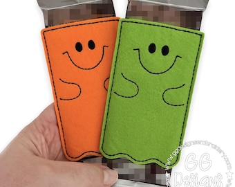 Ghost Chocolate Bar Slider in the hoop machine embroidery design