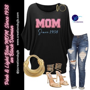 Jack & Jill MOM 1938 Dolman Shirt, MOM Dolman Shirt, Jack and Jill Dolman, Jack and Jill Para, MOM Shirt, JandJ Sisterhood, 1938 Dolman, Mom