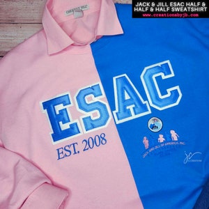 Jack & Jill MOM Split Unisex Sweatshirt, ESAC MOM Sweatshirt, Jack And Jill Half And Half Sweatshirt, Jack and Jill Paraphernalia, 1938 Para