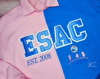 Jack & Jill MOM Split Unisex Sweatshirt, ESAC MOM Sweatshirt, Jack And Jill Half And Half Sweatshirt, Jack and Jill Paraphernalia, 1938 Para