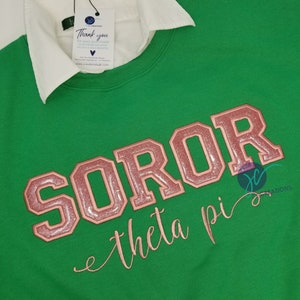 SOROR Sweatshirt, AKA paraphernalia, AKA Soror sweatshirt, Soror Sweatshirt, Embroidered Sweatshirt, Greek Soror Sweatshirt