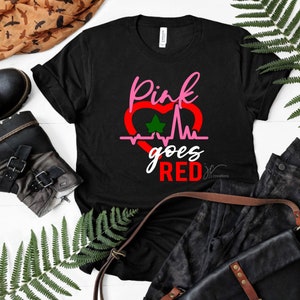 Pink goes red t shirts on sale