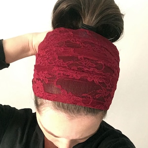 Headscarves, women headscarves, lace headband head covering, lace headscarf,  white head scarf, lace headwrap- COLORS AVAILABLE