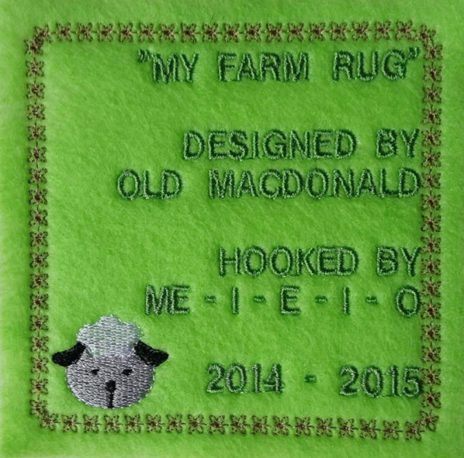 Personalized Hooked Rug Label. Free Shipping. Custom Designed Etsy Canada