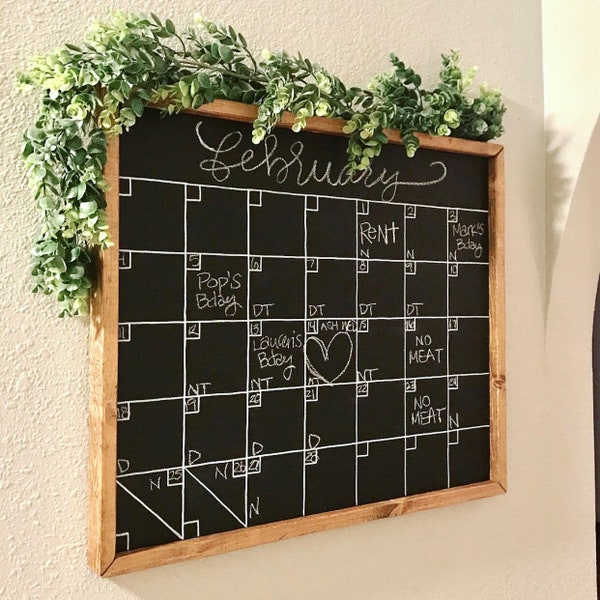 Chalkboard calendar, chalkboard sign, chalkboard, wall calendar, chalkboard wall calendar, Chalkboard calendar for wall, chalkboard calendar