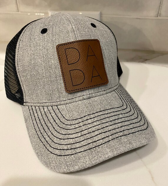 DADA Hat Dad Hat Mens Leather Patch Hat 