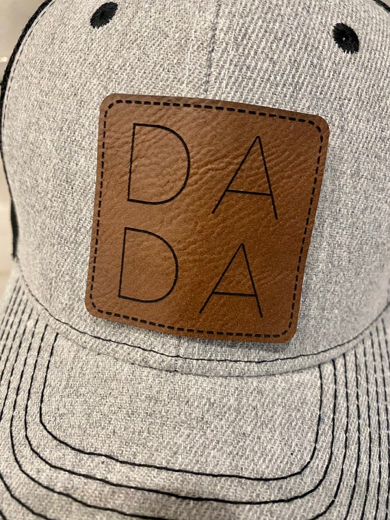 DADA Hat Dad Hat Mens Leather Patch Hat 