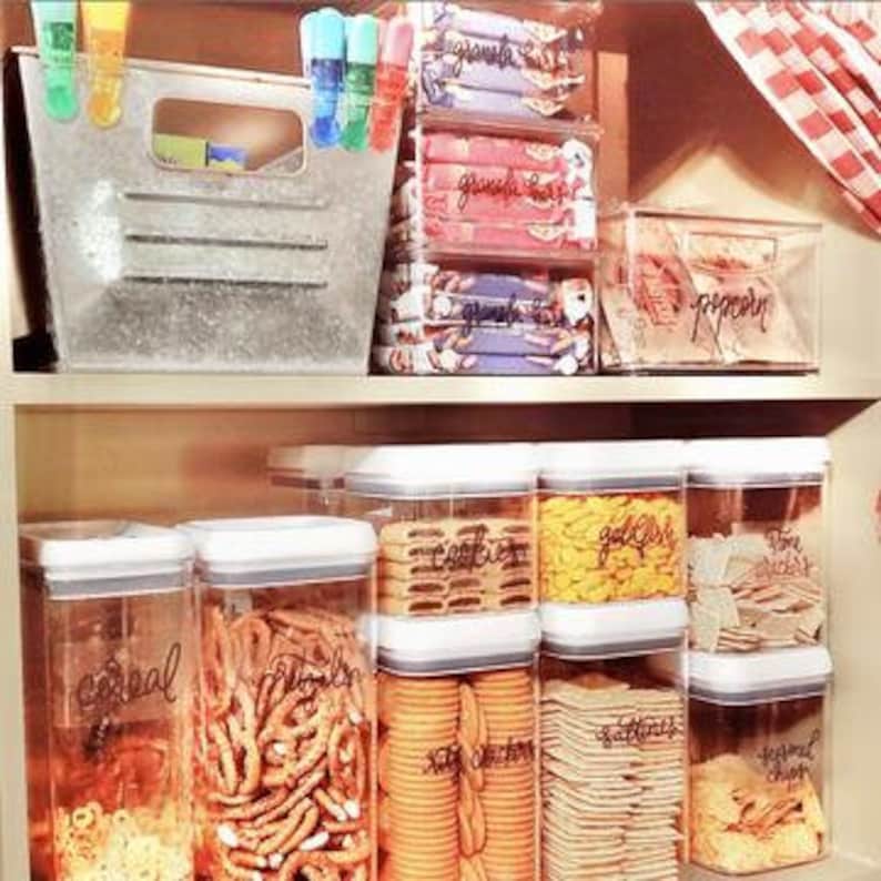 DRY GOODS Clear Pantry Labels Pantry Labels Pantry | Etsy