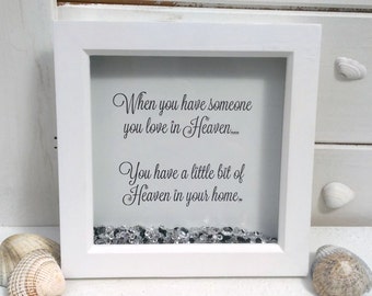 Remembrance gift someone in heaven frame, memorial keepsake, token of condolence, Sympathy picture frame, in memory of frame, Bereavement
