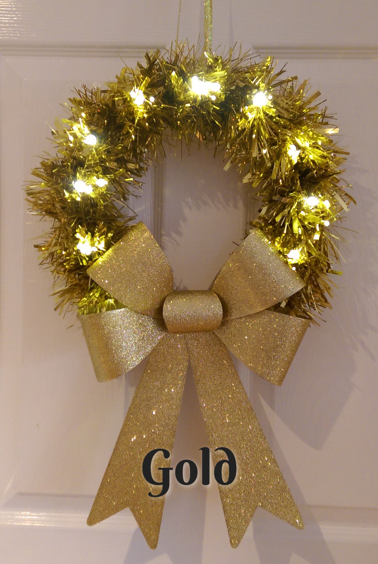 Multi Colored Light up Christmas Wreath Festive Decoration Etsy UK