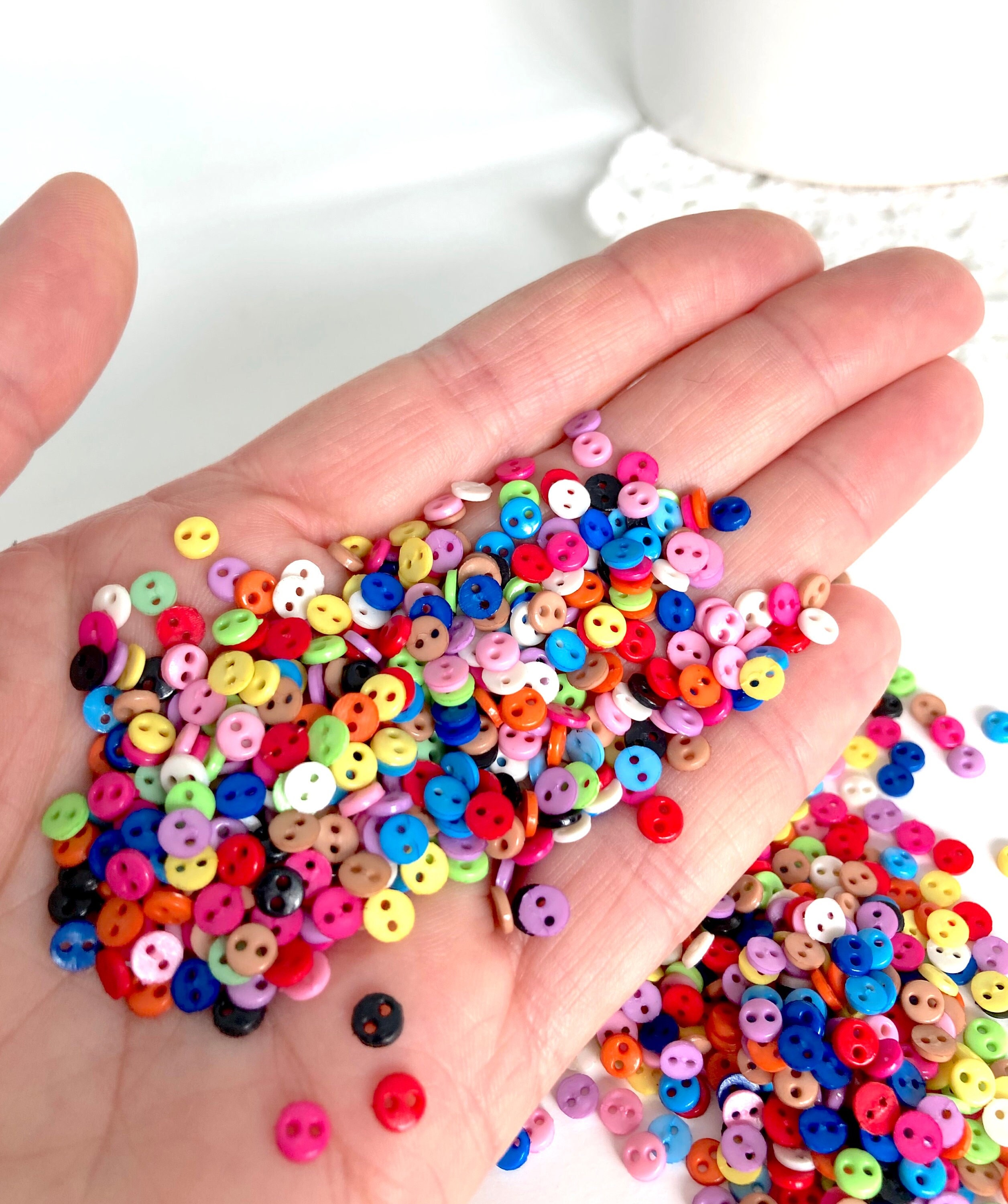 Mini Round Buttons, 4mm Buttons, Tiny Buttons, Extra Tiny Buttons